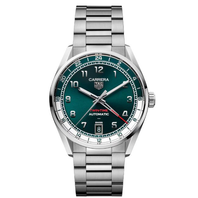 TAG HEUER CARRERA DATE TWIN TIME 41MM WDA2114.BA0043