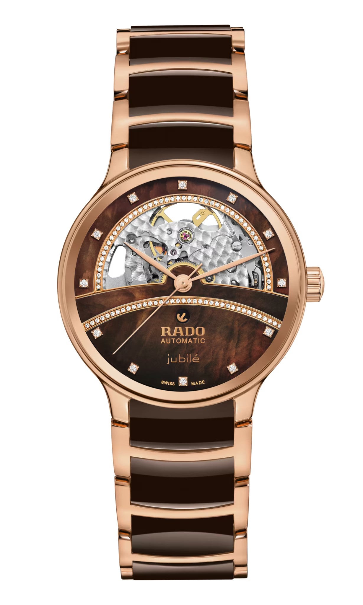 RADO Centrix Automatic Diamonds Open Heart 28mm Ladies Watch R30029942