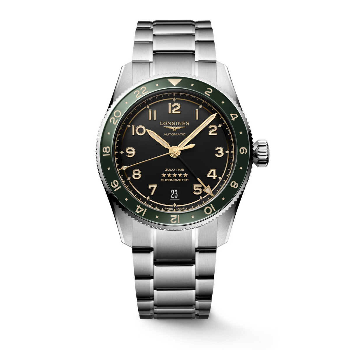 Longines Spirit Zulu Time 39mm Mens Watch L38024636