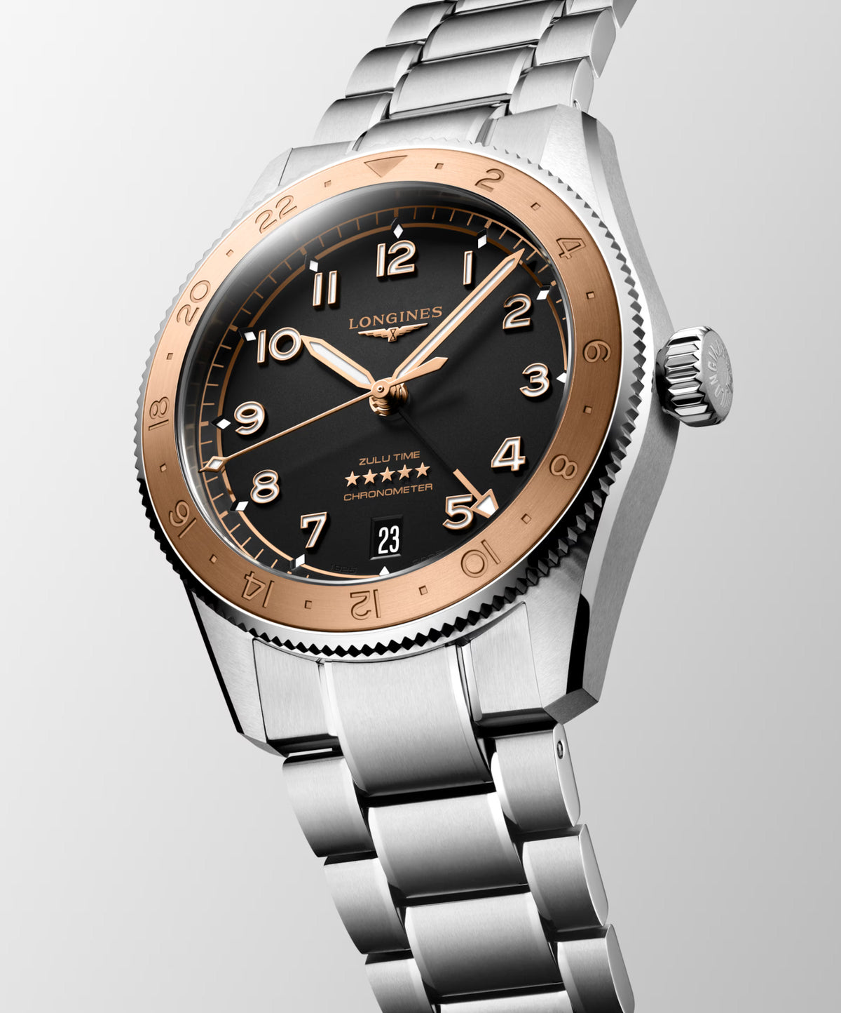 Longines Spirit Zulu Time 1925 39mm Mens Watch L38035536