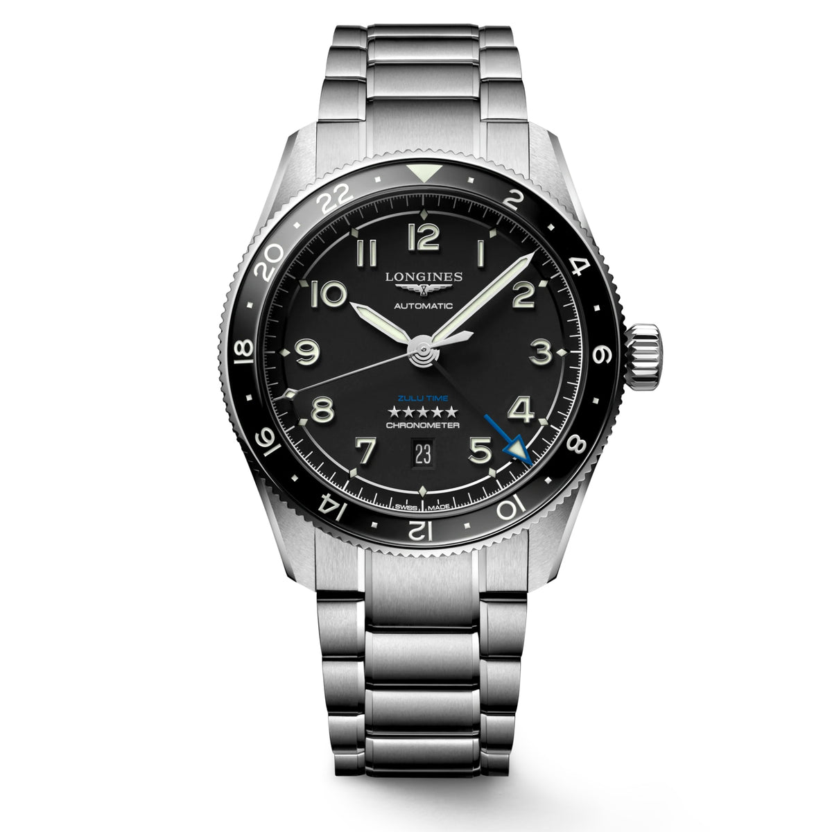 Spirit Zulu Time 42mm Mens Watch L38124536