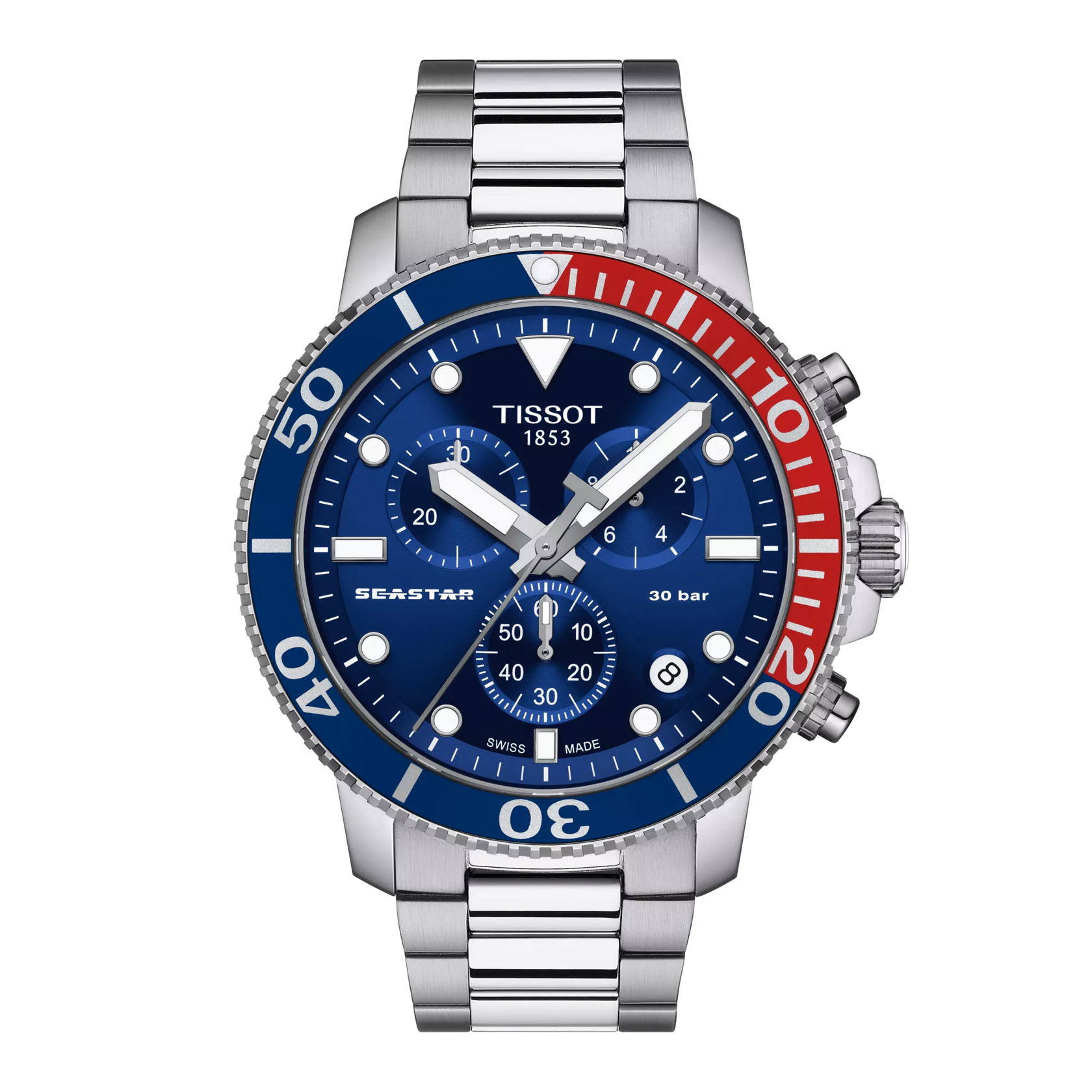 TISSOT T-Sport Seastar 1000 Chronograph 45mm Mens Watch T1204171104103