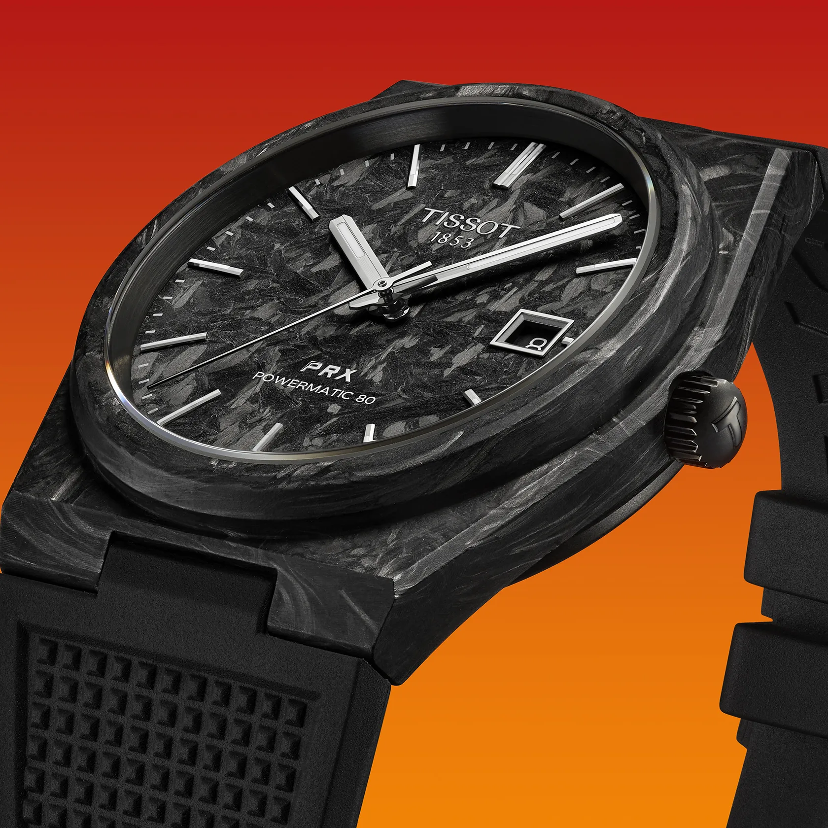 TISSOT PRX Powermatic 80 Carbon 40mm Mens Watch T1379079720100