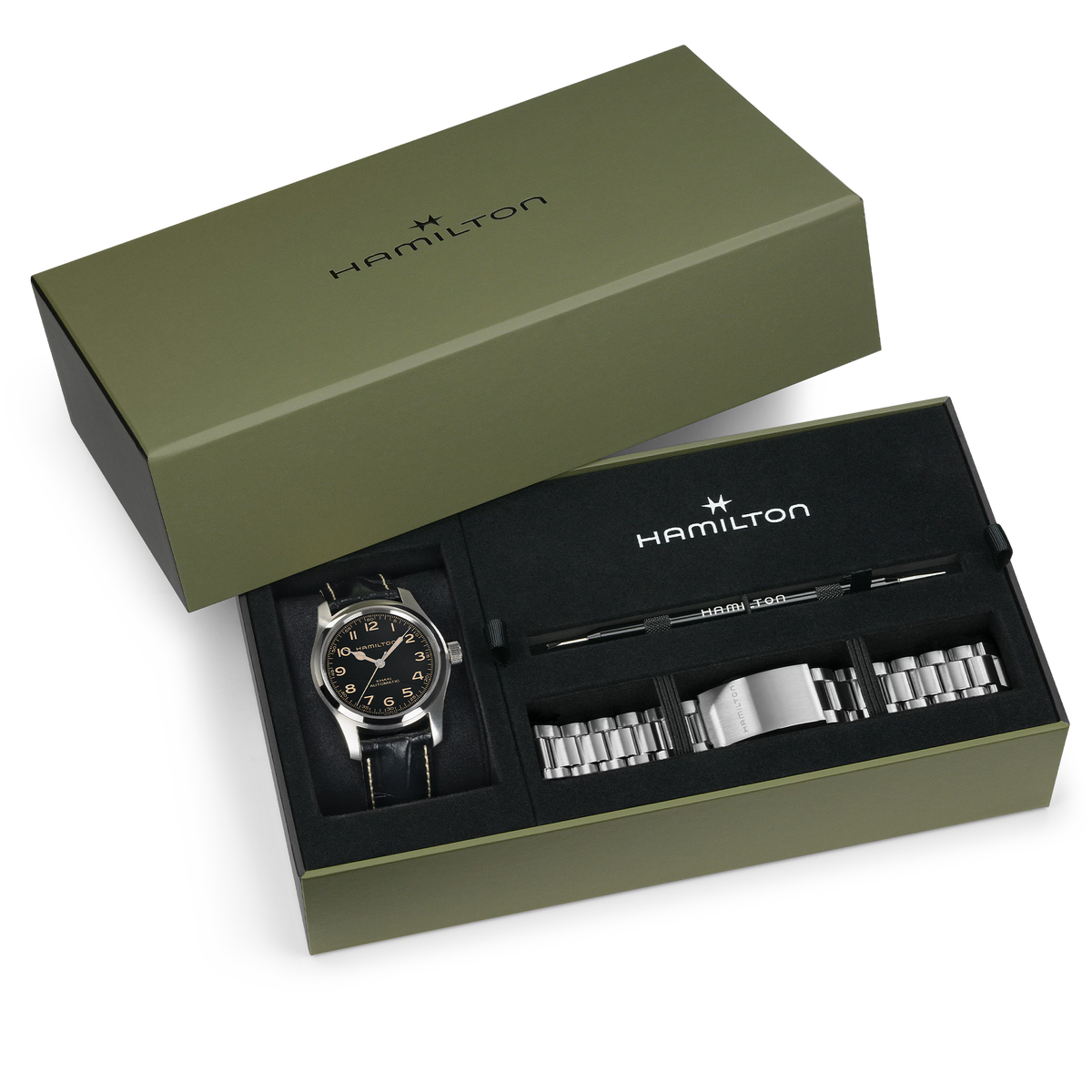 HAMILTON Khaki Field Murph Automatic 42mm Bracelet Bundle H70605732