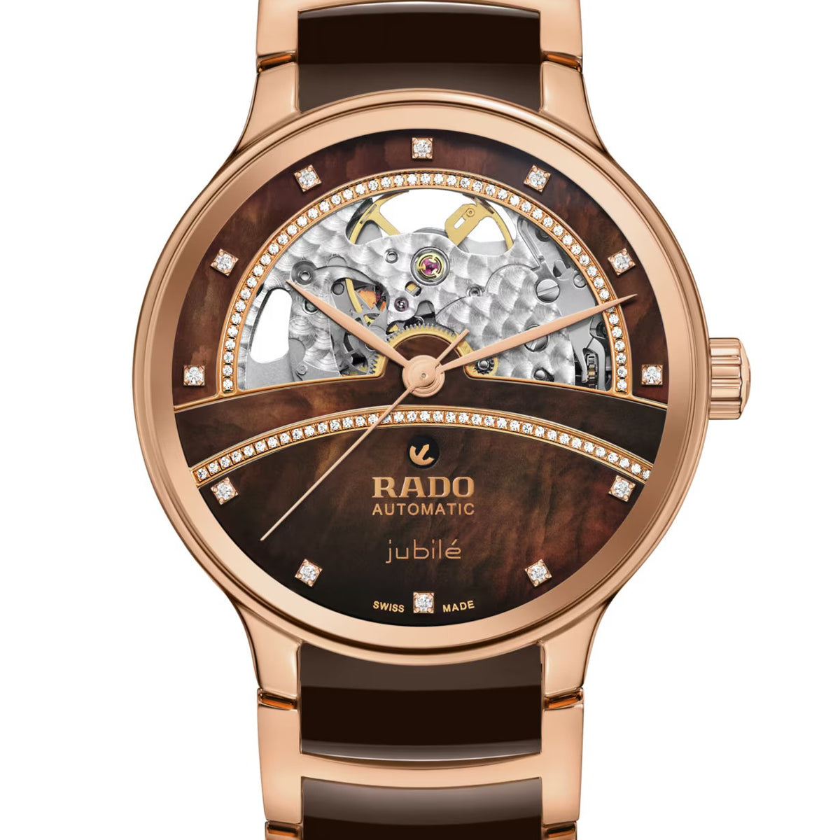 RADO Centrix Automatic Diamonds Open Heart 28mm Ladies Watch R30029942