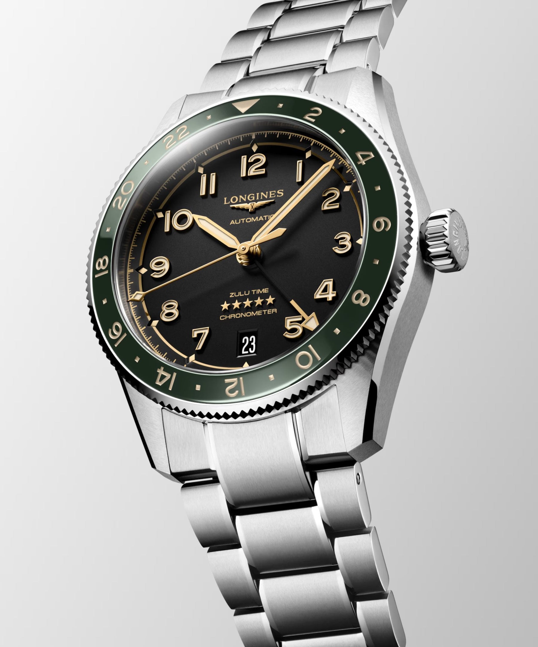 Longines Spirit Zulu Time 39mm Mens Watch L38024636