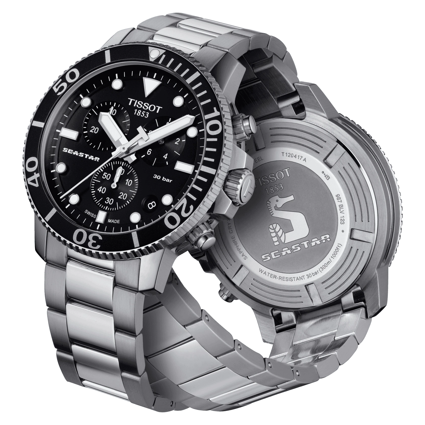 T-Sport Seastar 1000 Chronograph 45mm Mens Watch T1204171105100